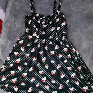 Hot Topic Skull N Polka Dot Doll Style Dress